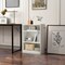 Modern White 3-Tier Bookcase with Storage Adjustable Shelves Cabinet for Living Room or Bedroom